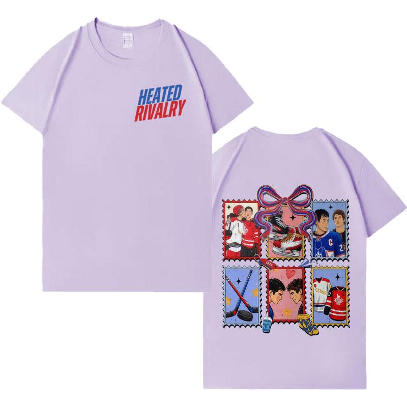 Streetwear Ognisty Rywalizacja Shane Hollander Ilya Rozanov Modny T-shirt z Okrągłym Dekoltem Męski Damski Krótki Rękaw Pop Oversize Codzienne Top