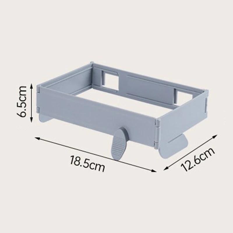 Складное мусорное ведро подвесной держатель для пластиковых пакетов для хранения на кухне и в ванной серый 649₽