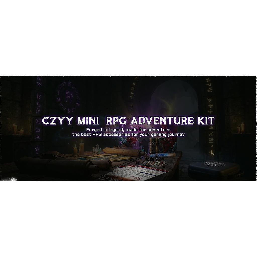 CZYY All-in-One Mini Tabletop RPG Adventure Kit – Compact & Tidy DND Starter Set, Ideal Gift for DMS, Beginners & Travel