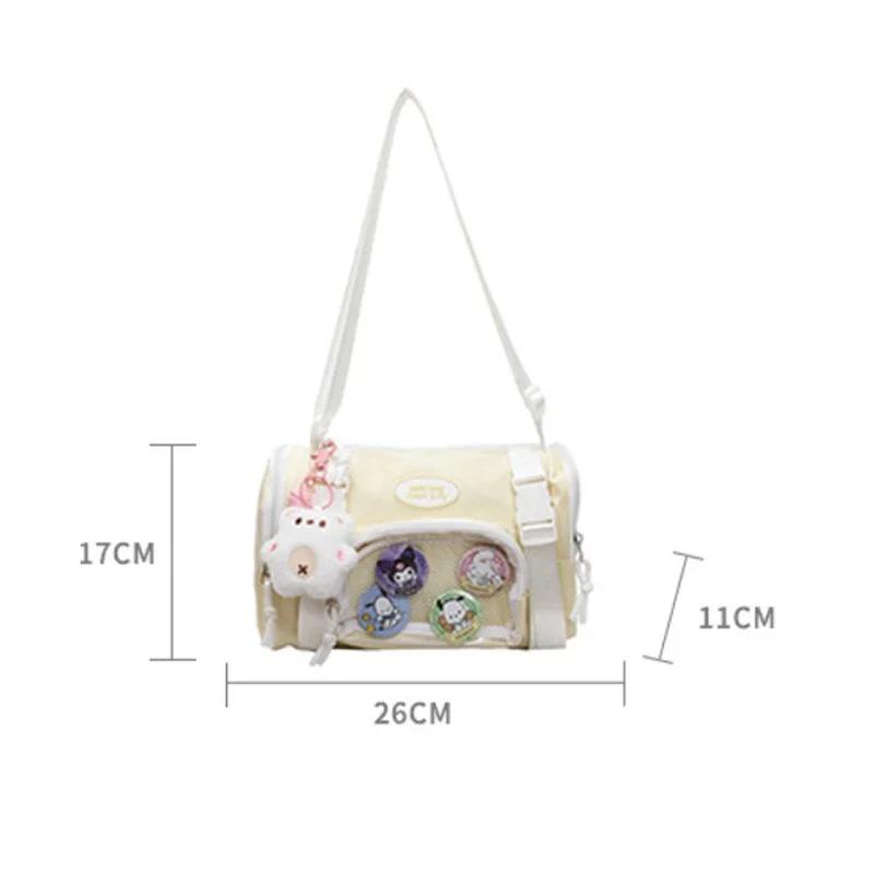 Japanese Style Transparent Crossbody Bag Anime Ita Bag Cute Y2K Ulzzang Large Capacity for Doll Phone Storage Student Outing