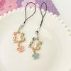 Cute Flower Phone Rope Keychain Pendant Phone Case Strap Women Girls Telephone Jewelry Anti-Lost Lanyard Hanging Cord Keychain