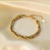 Moda Europeo-Americana Collana a Strati con Catena Piatta a Maglia Serpente a Tre Strati per Donna - Catena Clavicola con Croce in Metallo
