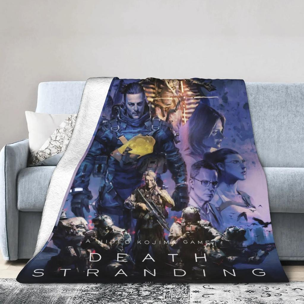 Death Stranding Plüschdecke für Mädchen und Jungen Weiche Flanell-Kuscheldecke für Draußen Warme Bettdecke Hochwertiges Design Geschenkidee