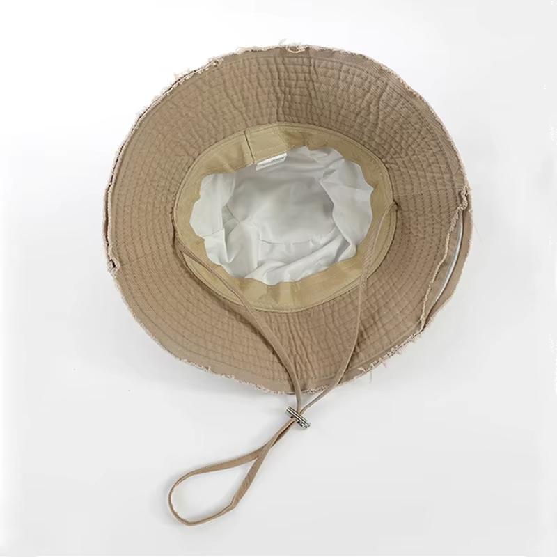 Women Summer Wide Brim Sunshade Bucket Hat Soft Tassel Brimmed Foldable Fisherman Caps Lady Girl Outdoor Beach Travel Sun Protection Hats