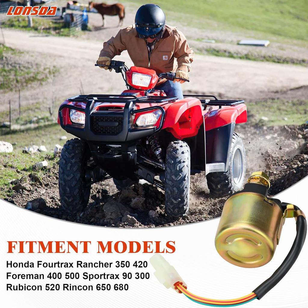 Rancher 420 Starter Solenoid Relay For Honda TRX420 Rancher 420 2007-2014 TRX350 Rancher 350 2000-2006 TRX500 Foreman 500 2005- TRX500 Foreman