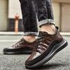 New Men's ShoesThick Soled Casual Trendy Shoes with Crocodile Pattern  Comfortable Sports Shoes