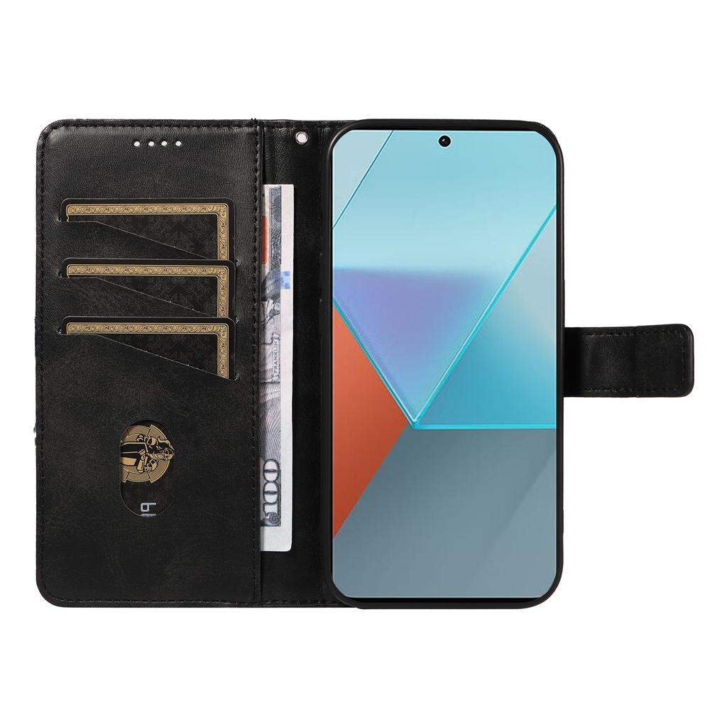 For Xiaomi Poco X6 5G/Redmi Note 13 Pro 5G Case Protective Geometric Line Leather Phone Cover