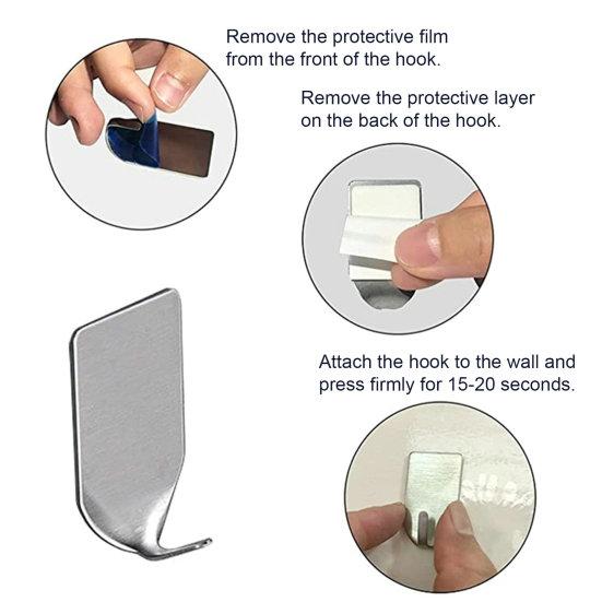 Espejo colgante para baño con gancho adhesivo, antivaho, rectángulo transparente, irrompible, portátil, para viajes, maquillaje para mujeres, hombres, afeitado, espejo de tocador de mano