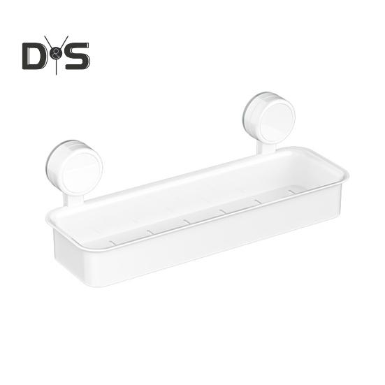 Wall Mounted Suction Cup Storage Rack Strong Load-bearing Easy to Install Bathroom Caddy Soap Makeup Storage Shelf