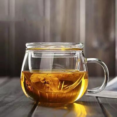 Ceașă de ceașcă din sticlă borosilicată înaltă cu strecurătoare de sticlă pentru prepararea cafelei