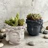 Buddha Head Flower Pot Buddha Head Sculpture Decoration Meditation Buddha Statue Planter for Home Desk Corner