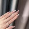 Handmade Nude Color Cat Eye Detachable False Nails with Suction Wear