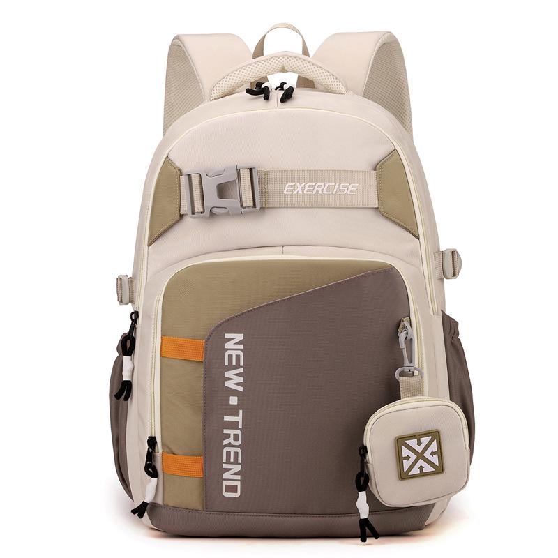 Plecak Ucznia Liceum Blok Kolorystyczny Duża Pojemność Wytrzymały Plecak