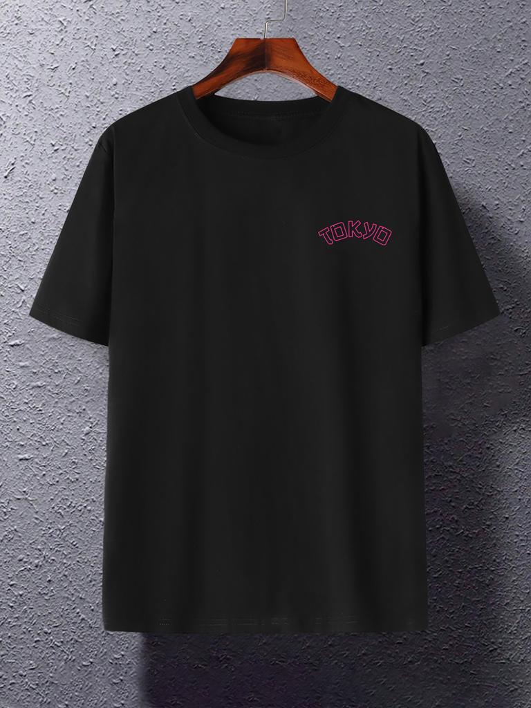 Tokyo Japanese Tsuru Wave Print 100 Cotton Men Woment Tshirt Summer Autumn Daily Sports Party Casual Loose Street Short Sleeve