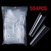 504 peças pontas de unha stiletto extra longas transparentes meia capa pontas de unha falsas tamanho 12
