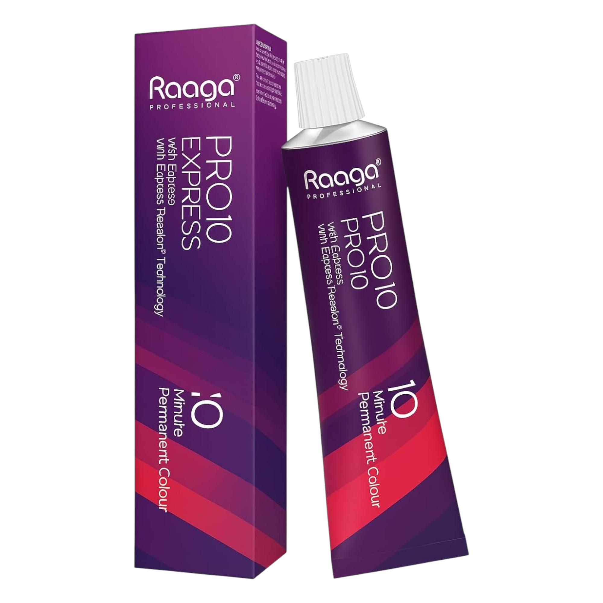 Raaga Professional Pro 10 Краска для волос Натуральный коричневый 90 г Упаковка 1 Быстрая краска для волос для гладких блестящих волос