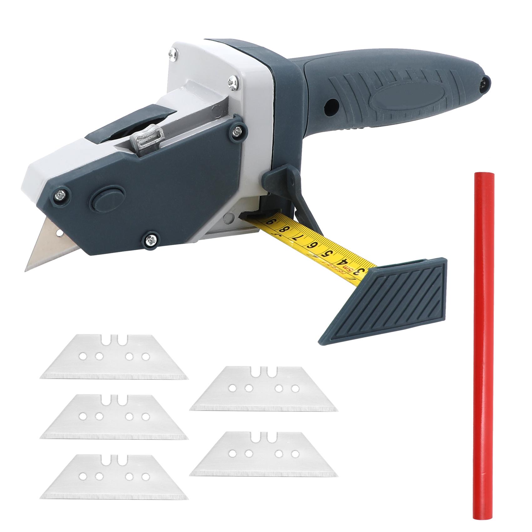 Gypsum Board Cutting Tool Gypsum Board Cutter with Tape Measure Tool Kit Includes Cutter, Pencil and 5 Blades золотой