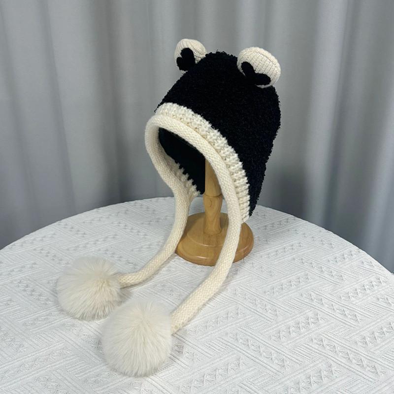 

Winter Knit Hat For Ladies Cozy Wind Resistant Face Covering Suitable For Autumn And Winter