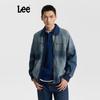 Bequeme Revers Patchwork-Stoff Regulär Langarm Locker Denimjacke Herrenjacken LMT011102209189A09346