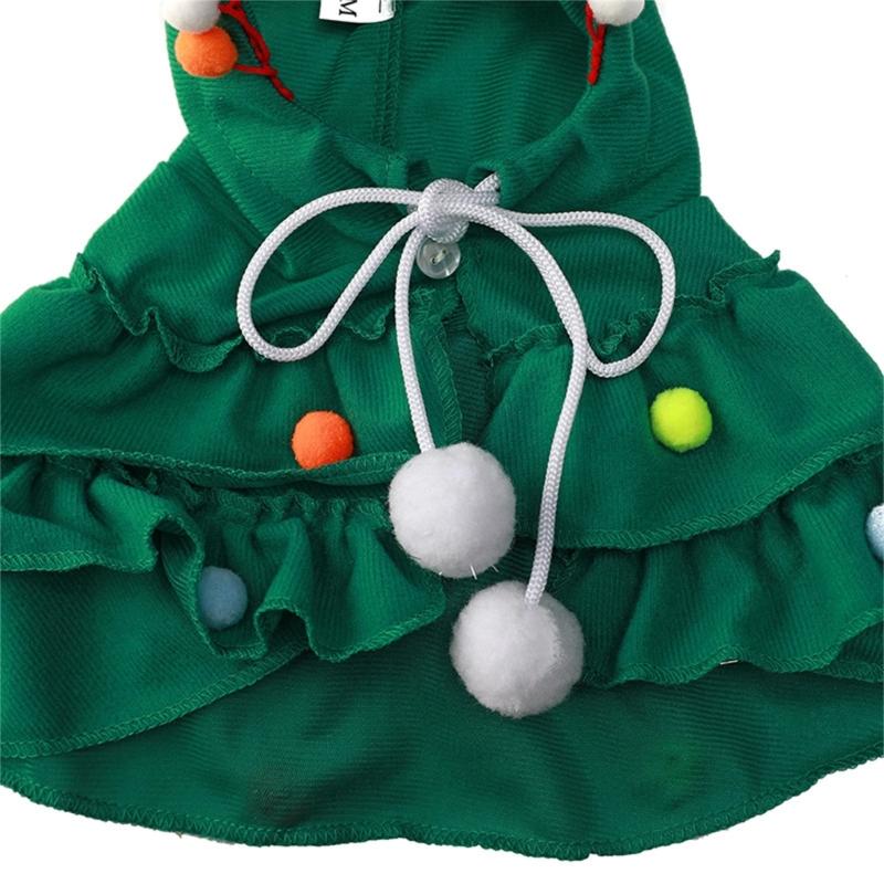 Cat Cloak Cape Christmas Tree for Small Medium Girl Dogs, Cat Wedding Costume Adjustable Cloak Cape