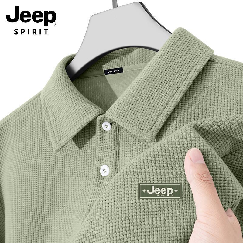 

JEEP SPIRIT Men s Waffle Knit Short Sleeve Polo Shirt 3XL