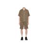 ONITSUKA TIGER Printed Fashion Polo Button Short Sleeve Shirt Men Shirts Light-Brown 2181B047-200