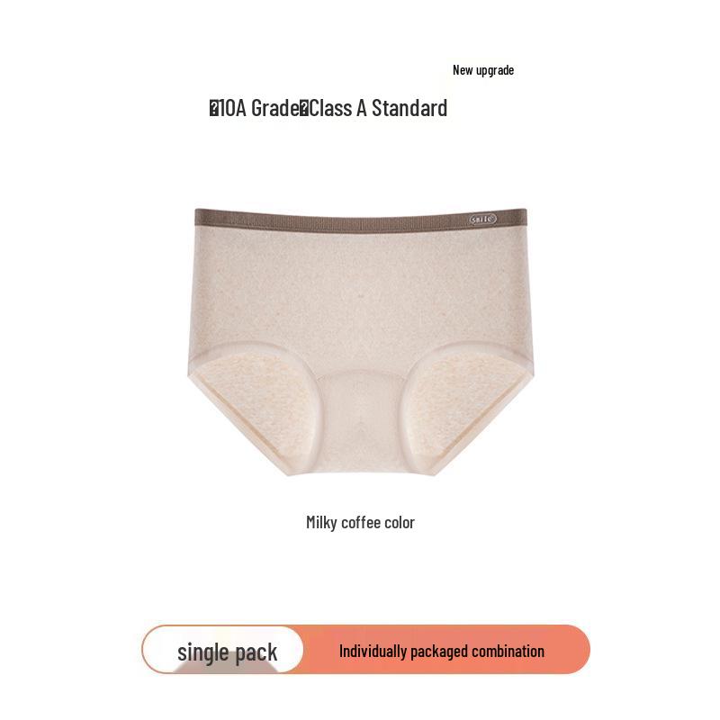 A-Class Girls  Antibacterial Cotton Underwear: High-Waisted, Skin-Friendly, Tummy-Control Triangle Briefs L 100-120 lbs