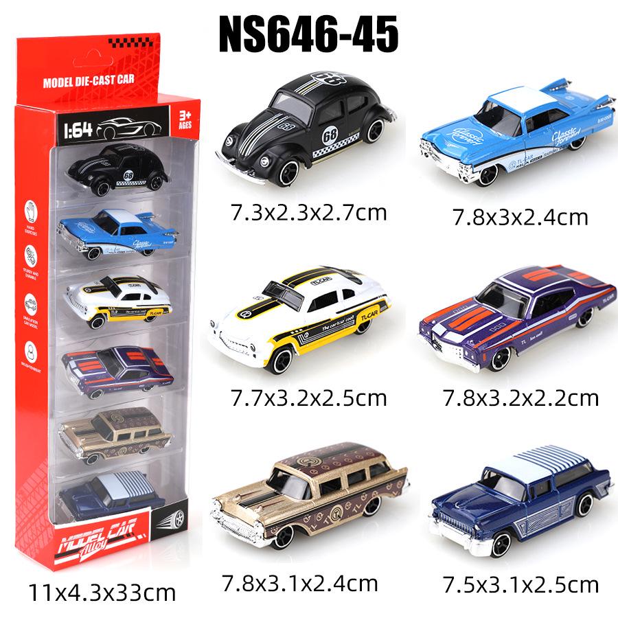 1:64 Alloy Toy Car Racing & Police Model Set for Kids