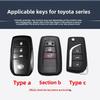 EBN5   Car Key Case Cover For Toyota CHR Hilux Fortuner Land Cruiser 200 Camry Corolla Crown RAV4 Highland