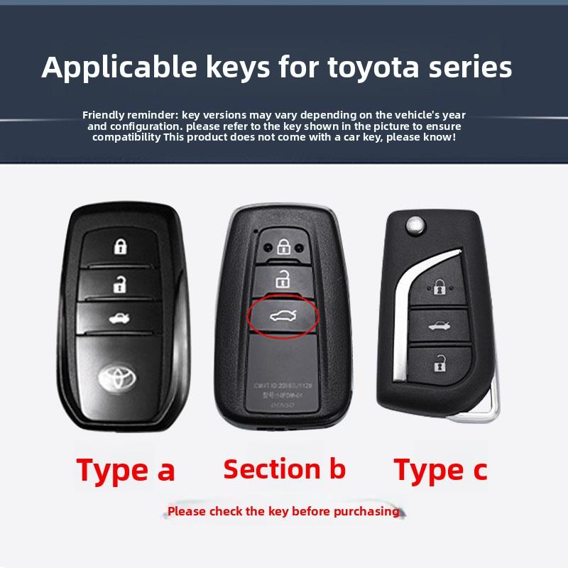 EBN5 Car Key Case Cover For Toyota CHR Hilux Fortuner Land Cruiser 200 Camry Corolla Crown RAV4 Highland