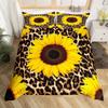 Yellow Flower Duvet Cover Set Sunflower Bedclothes Sunflower Fields With Sunset Printed Botanical Flowers Polyester Bedding Set