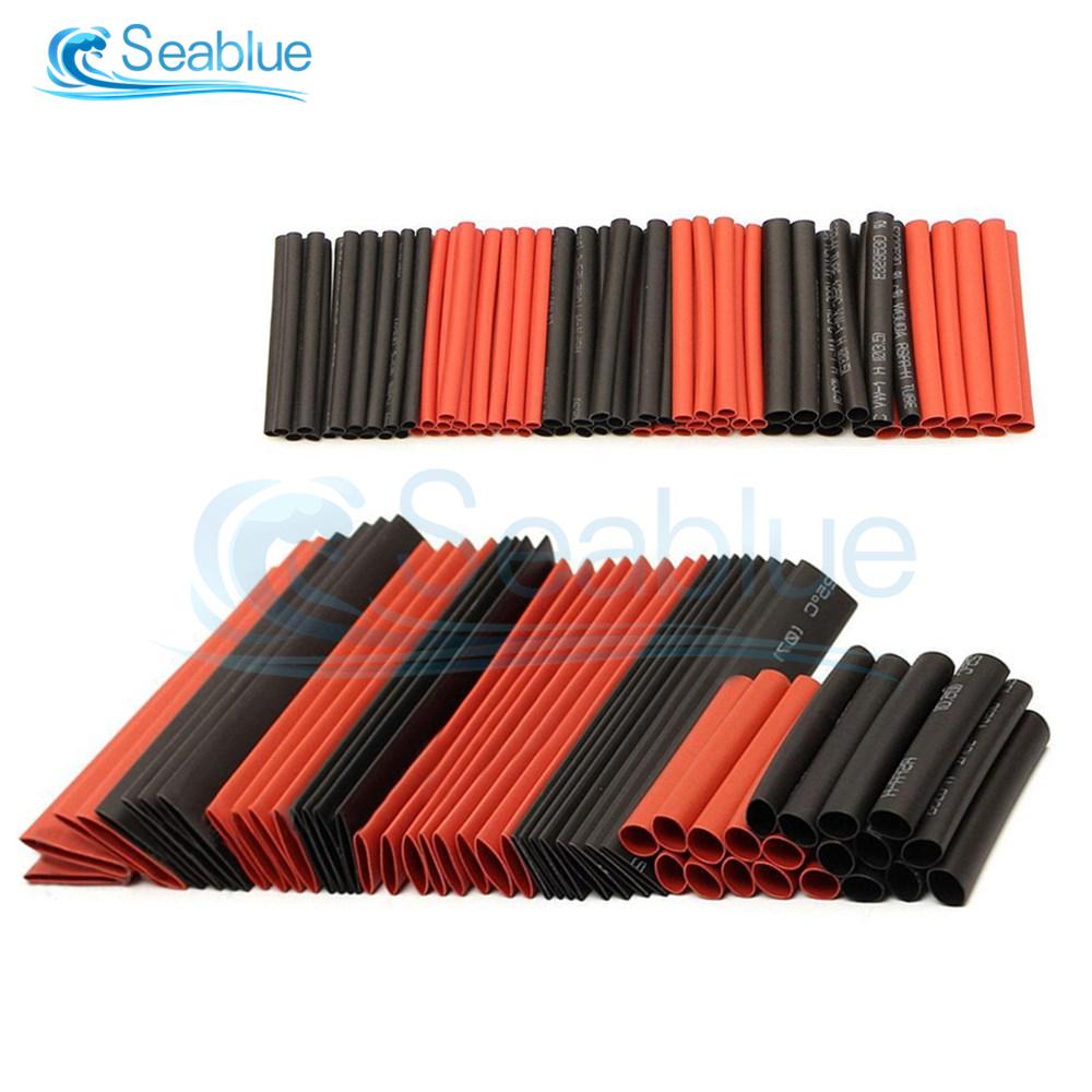 127 Pcs Heat Shrink Sleeving Tube Tube Assortment Kit Electrical Connection Electrical Wire Wrap Cable Waterproof Shrinkage 2:1