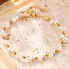 Pearl Bracelet, Gold Plated Delicate Waterproof Chain Adjustable, Statement Jewelry Gifts For Mom Women Girls