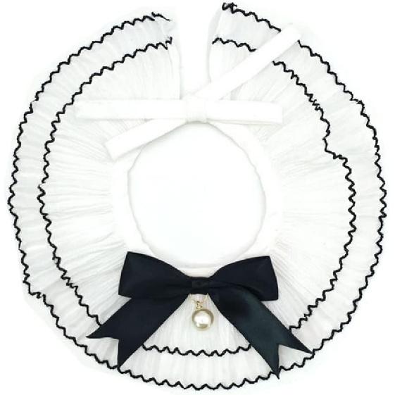 Pet lace bib Wedding Scarf Cat Teddy Neck Scarf Cute Dress up lace bib Bow Scarf Small pet boy Girls Cats Dogs