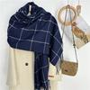 New Plaid Scarf for Women in Autumn and Winter Imitation Cashmere Korean Version Simple Versatile Warm Shawl Student Style Tassel Scarf