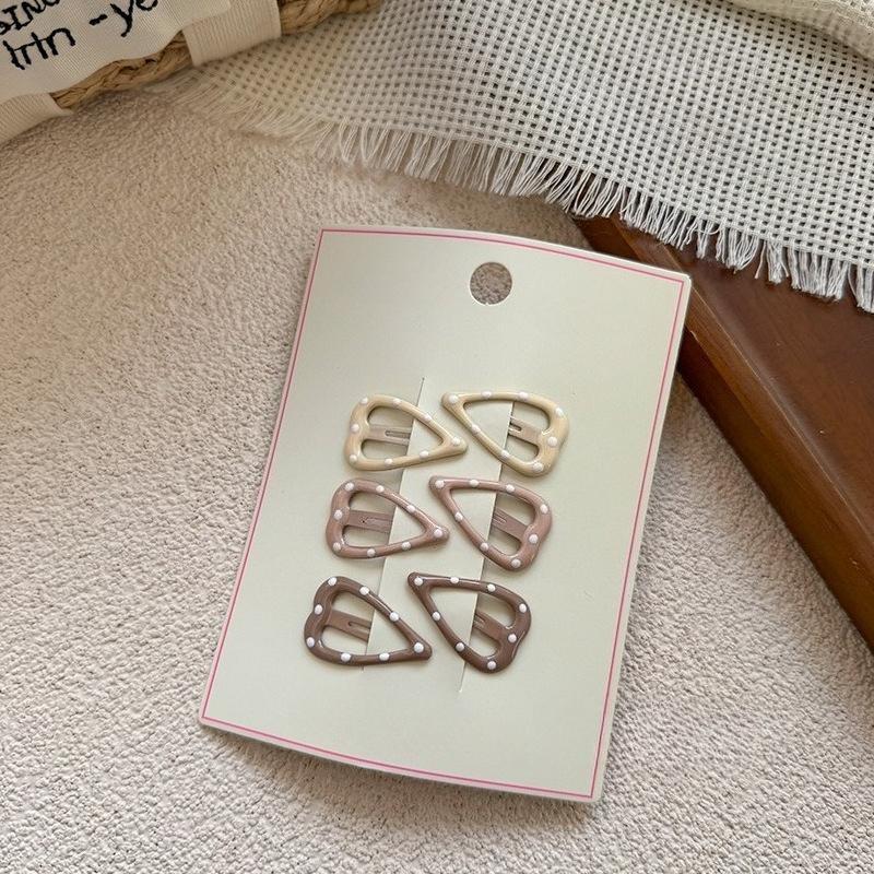 6Pcs/set Fruit Print BB Clip Baby Girls Bangs Side Clip Children's Hairpins Plaid Hair Clips Barrettes Headwear Hair Accessories