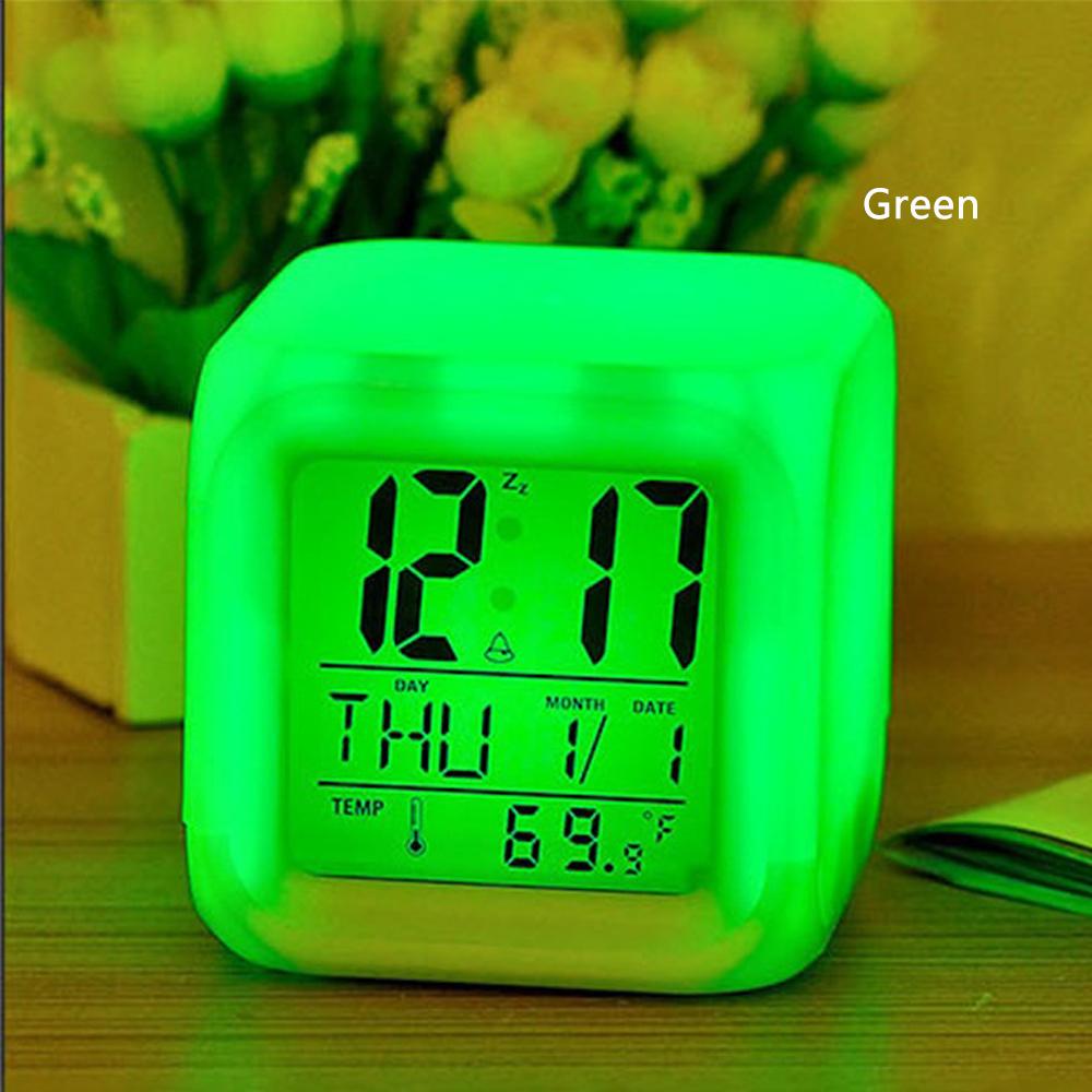 1/2/4PCS Safe And Practical Led Clock Practical Colorful Four-square Clock Simple Design Silent Clock Accurate Timing