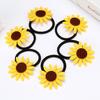 5 Stück Sonnenblumen-elastische Haargummis, Bänder, Seilringe, Pferdeschwanzhalter für Mädchen und Frauen