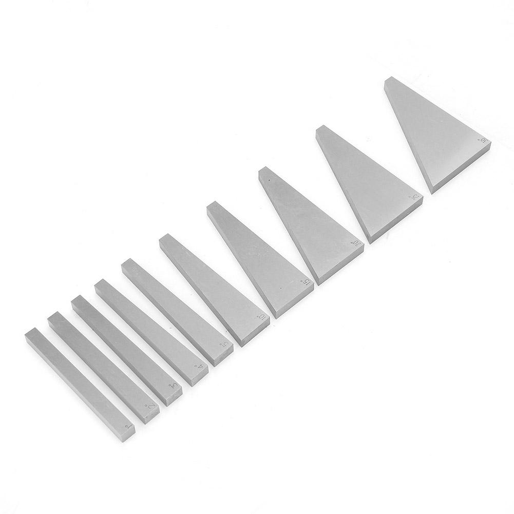 10pcs Angle Block Set Angle Gauge Machinist Precision Angle Calibration Tool 1 30 Degree