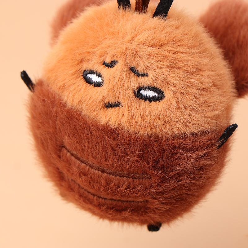 Cartoon Cockroach Plush Keychain Stuffed Animal Doll Keyring Lovely Backpack Pendant Car Key Holder Decoration Couple Gifts