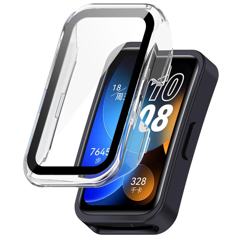 Case+Glass for Huawei Band 10 9 8 Anti-falling HD Screen Tempered Glass Film Protective PC Shell for Huawei Band 9 10 Cover Case