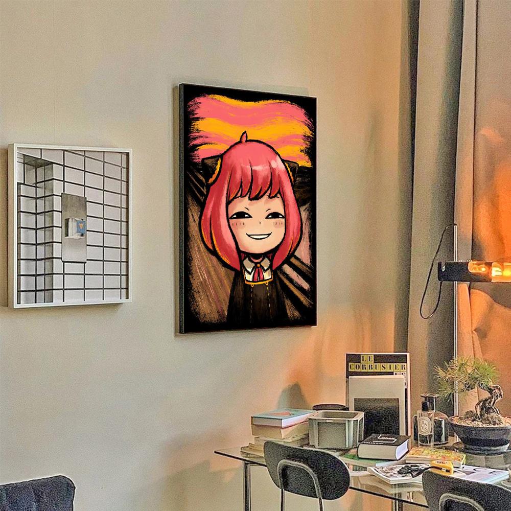 SPY X FAMILY Anya Forger Poster and Print Mural Japanese Anime Wall Art Kawaii Character Home Decor Canvas Painting Wall Decor