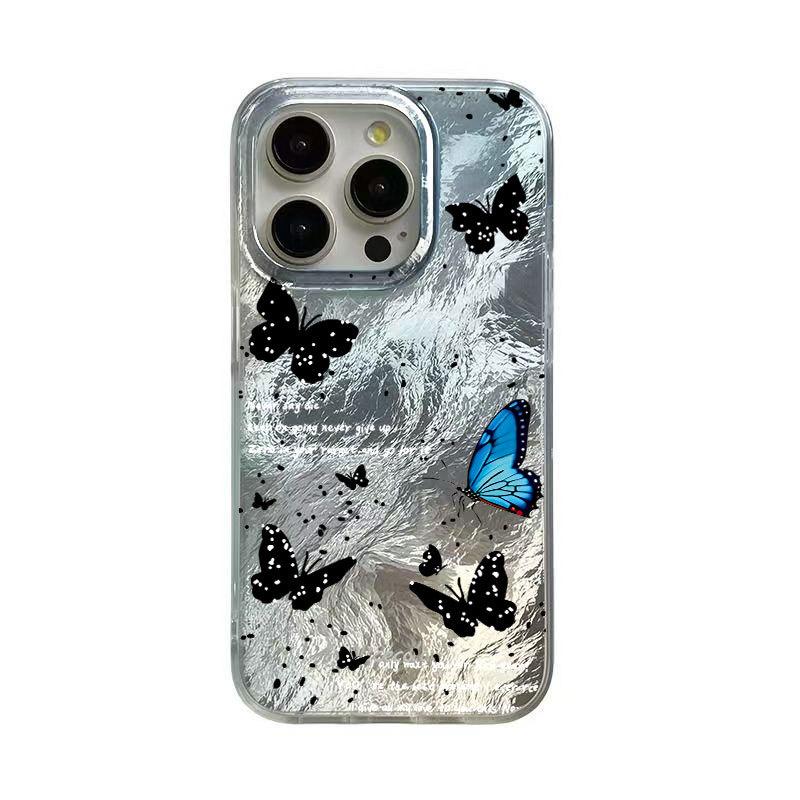 Cute Polka Dot Butterfly Transparent Hard Phone Case For Apple Iphone