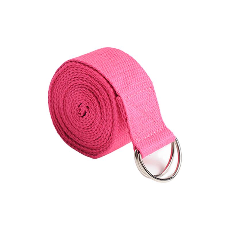 cm Yoga Stretching Belt Cotton Fitness Yoga Belt Adjustable Woven Elastic D-Ring Buckle Fitness Stretching Belt Pilates Rope