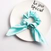 Elegant Bunnies Ears Hair Tie  Satins Scrunchie Solid Color Hair Accessory Ponytail Holder For Women and Girls