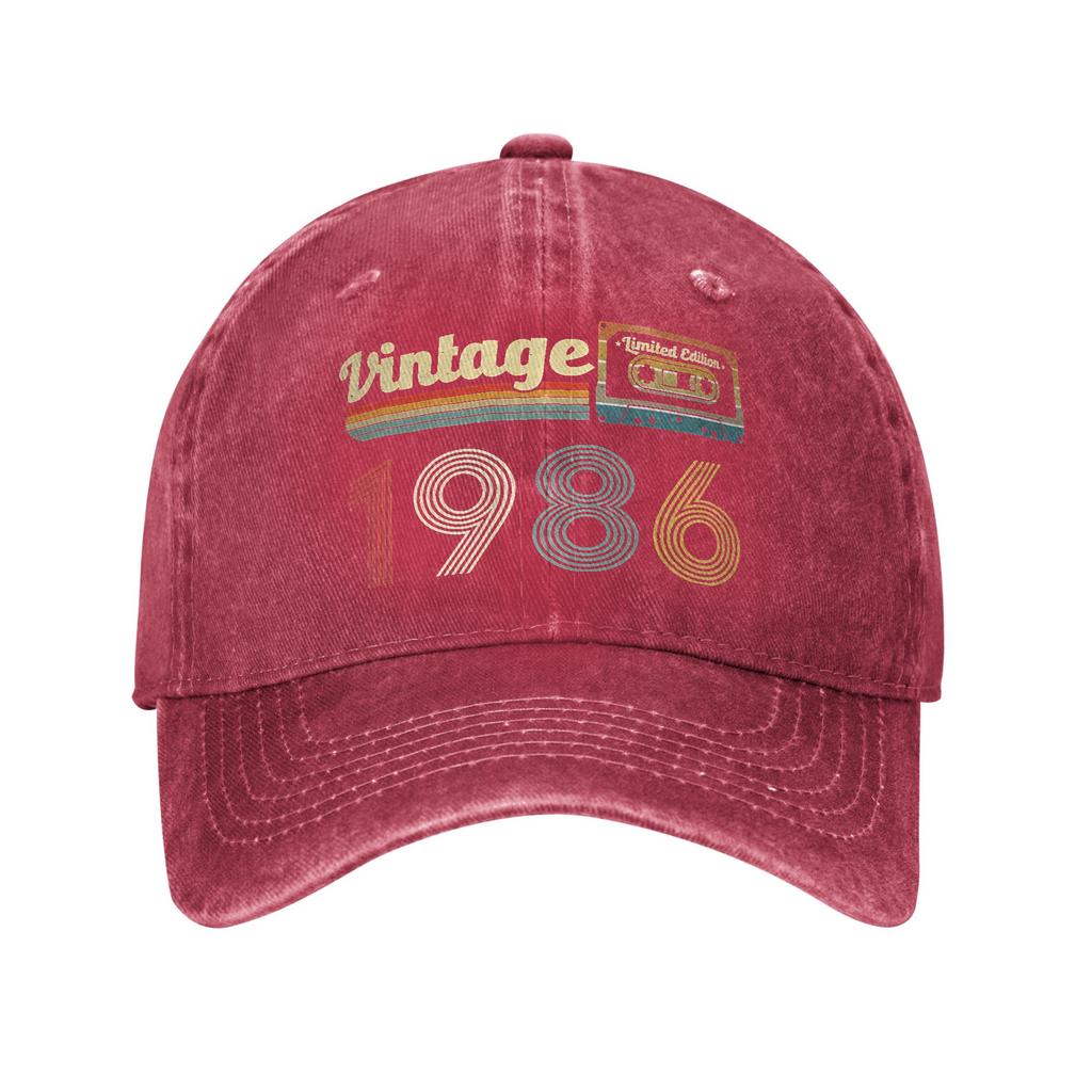 Vintage 1986 36th Birthday 40 Years Old Gift Cassette Tape Baseball Cap Hunting Trucker Hat Men Women Cool Design Snapback Cap