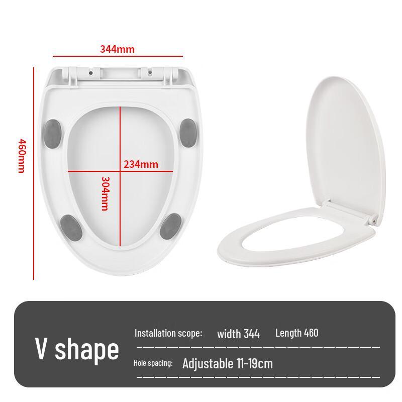 TLXT U-Shape Soft-Close Thickened Toilet Seat with Quick Release