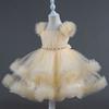 Baby Dress 0-5 Years Old Birthday Party Wedding Sleeveless Mesh Fluffy Cute Girl Princess Dress