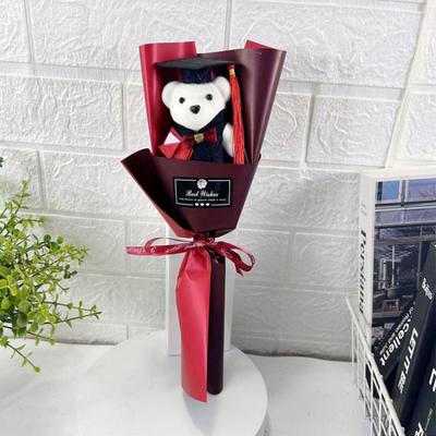 1/2ks Promoce Panenka Kytice Kreativní Doktorský Bakalářský Den Učitelů Dárek Plyšová Pěnová Kytice Krásná 35CM