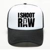 I Shoot Raw Photography Photographer Camera hat unisex Summer Adjustable mesh breathable visor Trucker Hats Birthday Gifts